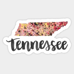 tennessee - calligraphy and abstract state outline Sticker